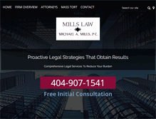 Tablet Screenshot of millslegal.net